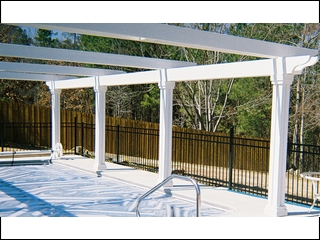 White Arbor Over Pool