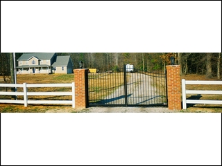 Brick Entry Way with Aluminum Gate