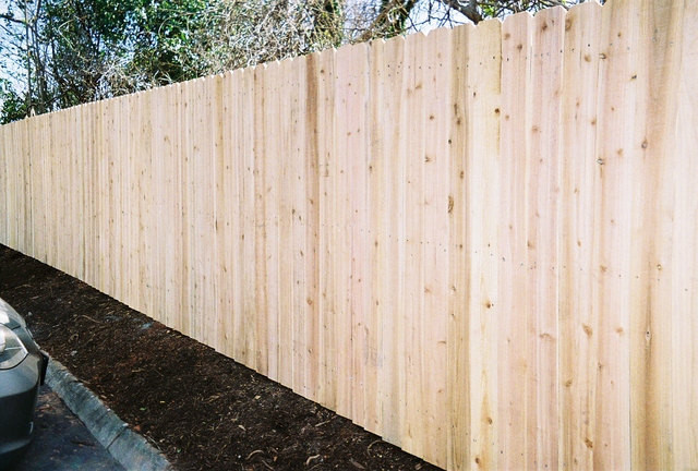 Cedar Straight Top Privacy Fence