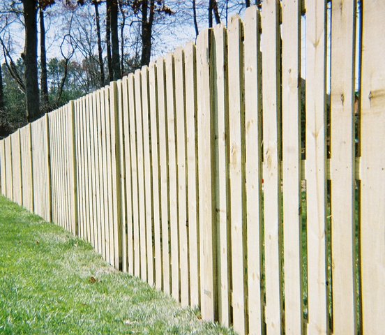 Straight Top Shadowbox Fence with exposed posts